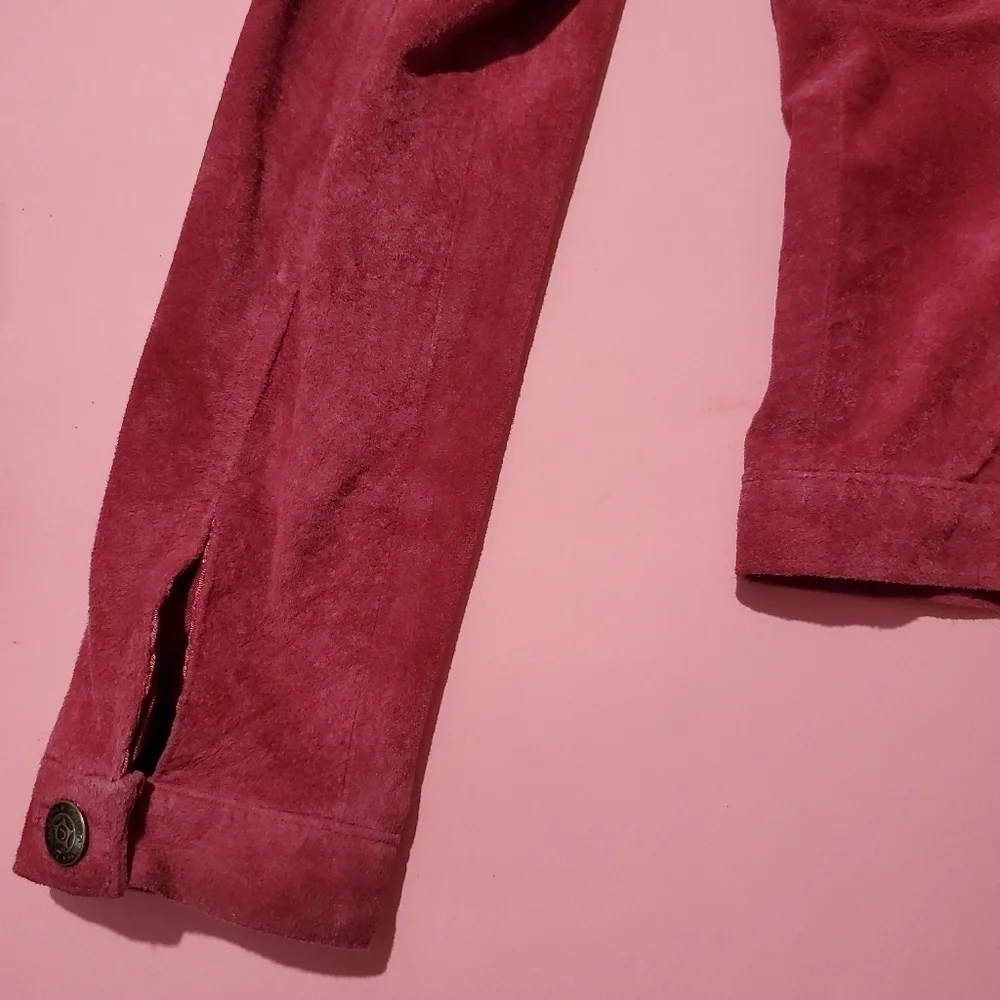 Totally 2000s Y2K Berry Pink Suede Jacket